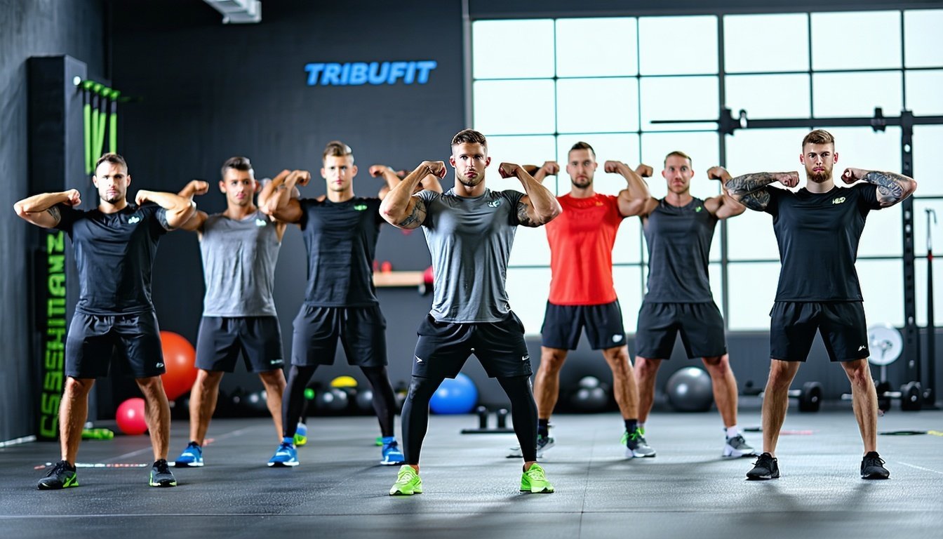 Clase grupal de entrenamiento funcional en TRIBUFIT